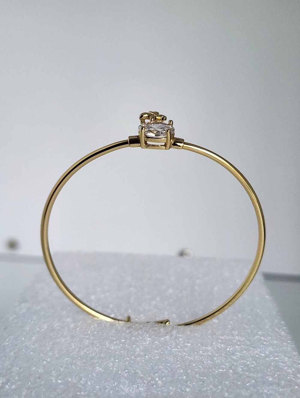 Gold Plated Butterfly CZ Bangle Bracelet Girls Kids 40mm Gift Jewelry - Picture 4 of 7